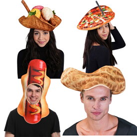 ハロウィン 食べ物 コスプレ 仮装 帽子 イベント コスチューム おもしろい アイスクリーム ピーナッツ サボテン ホットドッグ ピザ 帽子 被り物 ハロウィーン フード ハット Halloween変装 大人用 子供 コスチューム パーティーグッズ