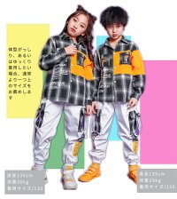 キッズダンス衣装セットアップ韓国チェック柄男の子子供服ダンス衣装ヒップホップキッズsale激安ステージ衣装演出服キッズダンスダンス衣装シャツパンツ110120130140150160170180