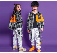 キッズダンス衣装セットアップ韓国チェック柄男の子子供服ダンス衣装ヒップホップキッズsale激安ステージ衣装演出服キッズダンスダンス衣装シャツパンツ110120130140150160170180