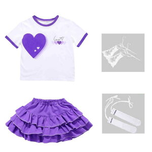 キッズ ダンス衣装 セットアップ 女の子 パープル 白 ヒップホップ 単品 レッグウォーマー ショーツ 応援団 ヒップホップ hiphop ジャズ 韓国 キッズ ダンスウェア 派手 かっこいい k-pop 演出服