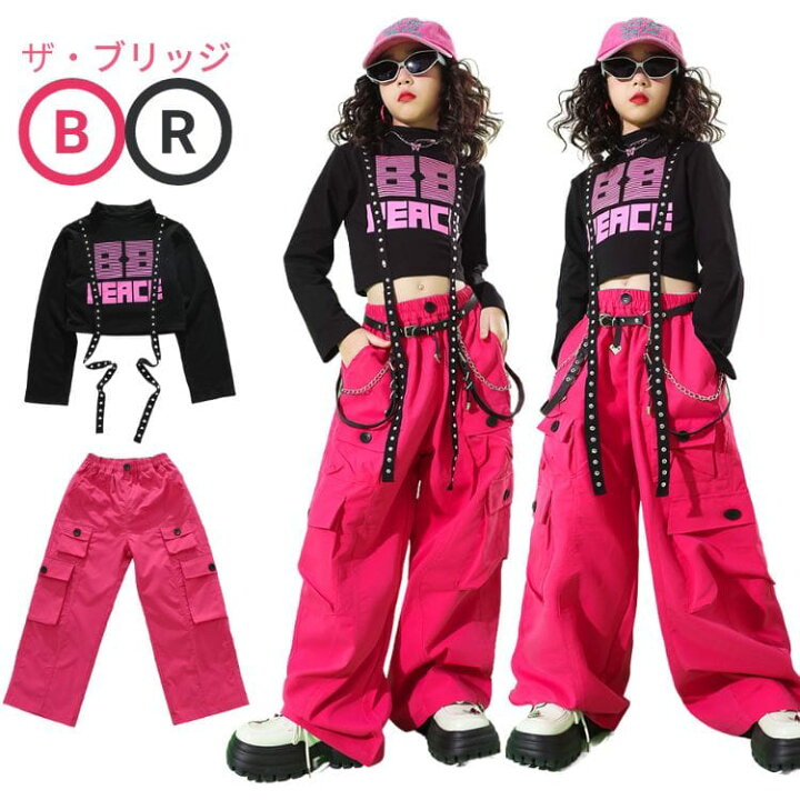 楽天市場】キッズダンス衣装 セットアップ チアガール 3点セット  