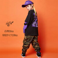 ヒップホップキッズダンス衣装セットアップキッズダンス衣装デニム迷彩派手子供服キッズダンス衣装かっこいい男女兼用トップスパンツキッズダンス韓国上下発表会演出服舞台服sale激安