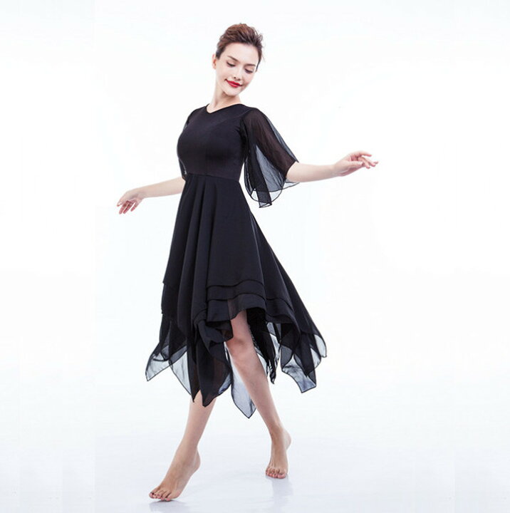 楽天市場】ラテンダンスワンピース 3色 白 黒 赤 無地 半袖 レディース  