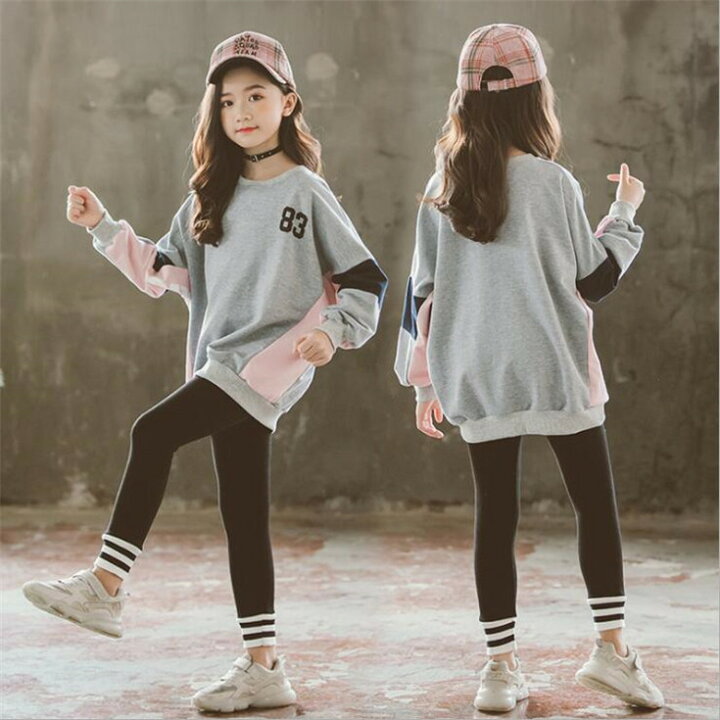 楽天市場 韓国子供服 セットアップ 女の子 上下 子ども服 パンツセット スポーツウェア 子供服 パーカー 春秋 スウェット トレーナー カジュアル ザ ブリッジ