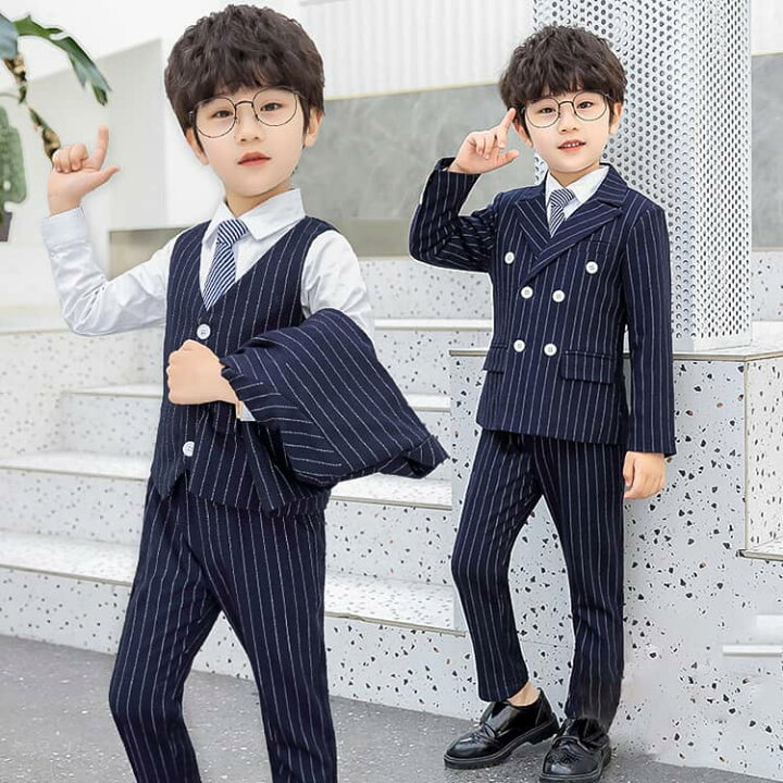 楽天市場】小学校 卒業式 パンツスーツ キッズ 男の子 スーツ ネイビー 