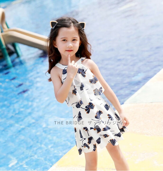 楽天市場 水着 女の子 ワンピース キッズ 体型カバー 1 130 140 150 160 小学生 中学生 水着 袖なし みずぎ 女子 子供水着 海 プール スイミング 水遊び 女児 送料無料 ザ ブリッジ