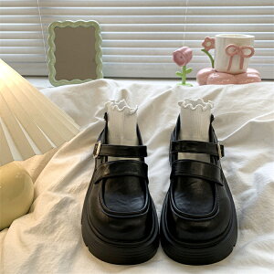 制服靴 おしゃれ フォーマルシューズ 厚底 太ヒール 艶なし 歩きやすい レディース きれいめ PUレザー 卒業 シューズ 柔らかい 入学 学生 オフィス ビジネス シンプル 普段使い 通勤 仕事 可