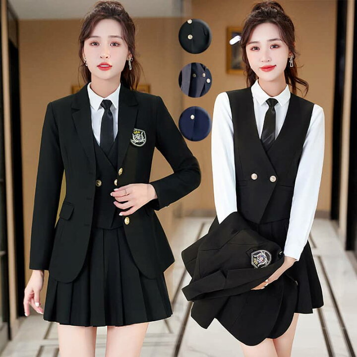 楽天市場】P10倍 韓国 卒業式 スーツ 女の子 スカート 制服 卒服  
