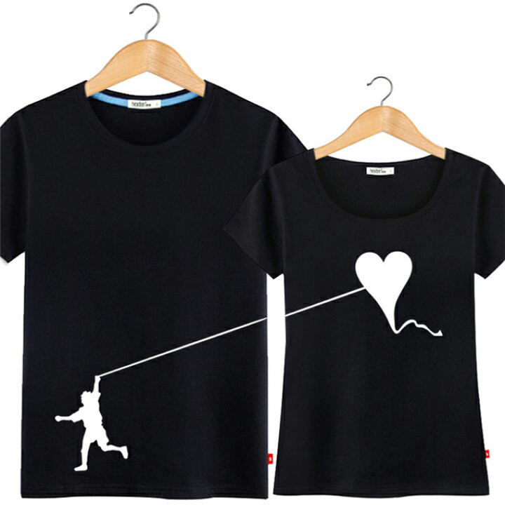 楽天市場 カップル ペアルック ペアtシャツ ペア 韓国風 Tシャツ ペアお揃い 半袖 ペア 可愛い 夏 ファション サマー レディース シャツ 写真撮り 撮影 新婚お祝い 結婚記念日 プレゼント オシャレ ラブラブ ザ ブリッジ