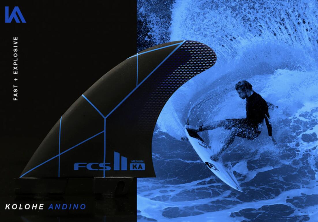 【2022年4月 New Model】サーフボードフィン FCS エフシーエス から FCS2 フィン コロヘアンディーノ KOLOHE ANDINO  コロへ アンディーノ モデル発売！FCS II KA PC Tri Set | The California Surf
