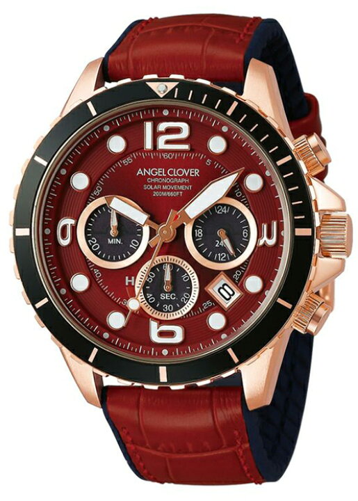 楽天市場 エンジェルクローバー タイムクラフトダイバー Tcd45pre Re メンズ 腕時計 ソーラー 革ベルト レッド クロノグラフ ザ クロックハウス 楽天市場店