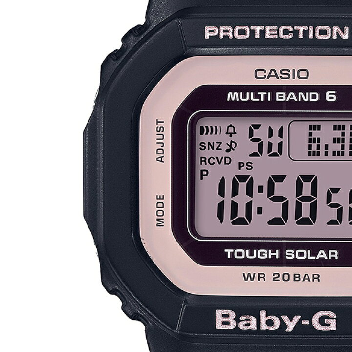 楽天市場 Baby G ベビーg スクエア Bgd 5000u 1bjf レディース 腕時計 電波ソーラー デジタル 樹脂バンド ブラック ピンク 国内正規品 カシオ ザ クロックハウス 楽天市場店