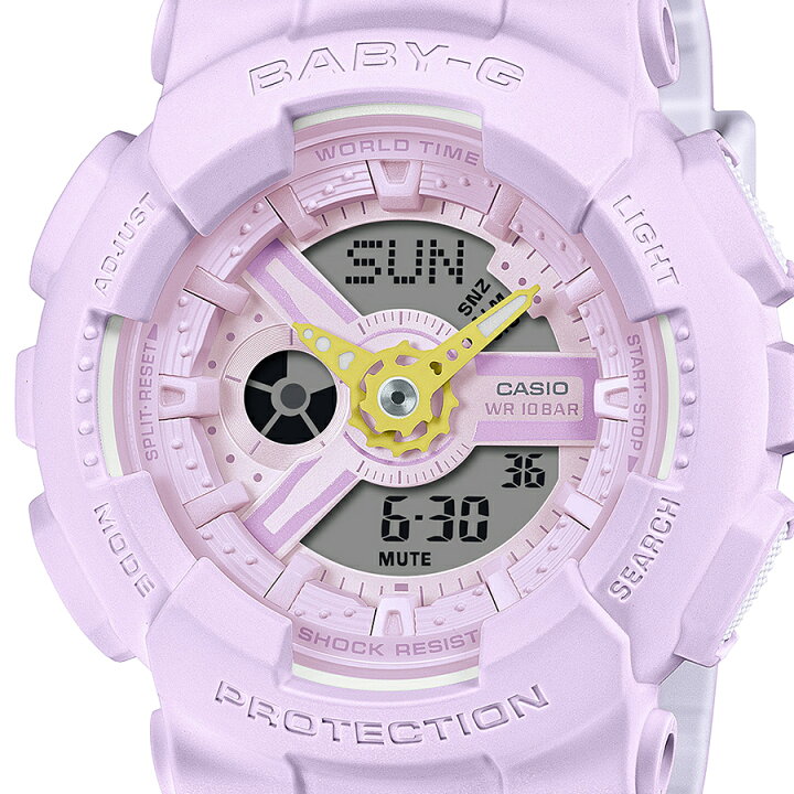 楽天市場】BABY-G ビビッドアクセントハンズ BA-110AH-6AJF レディース 