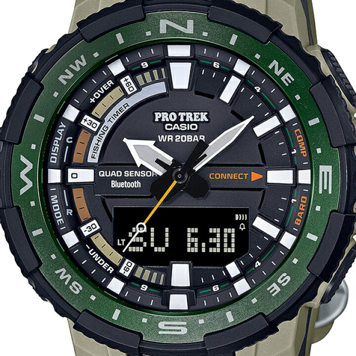 楽天市場 18日はポイント最大40倍 最大5000円offクーポン プロトレック Angler Line アングラーライン Prt 0 5jf メンズ 腕時計 Bluetooth アナデジ フィッシングタイマー 釣り カーキ 国内正規品 カシオ ザ クロックハウス 楽天市場店