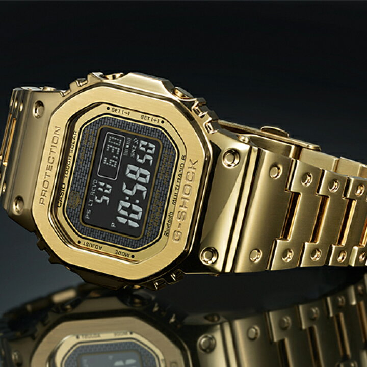 楽天市場】G-SHOCK フルメタル ゴールド GMW-B5000GD-9JF メンズ  