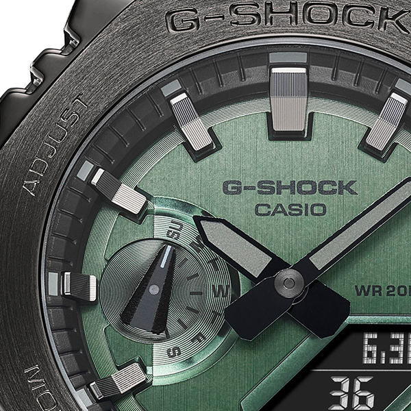 楽天市場】G-SHOCK 2100シリーズ ダークグレー メタルベゼル GM-2100B
