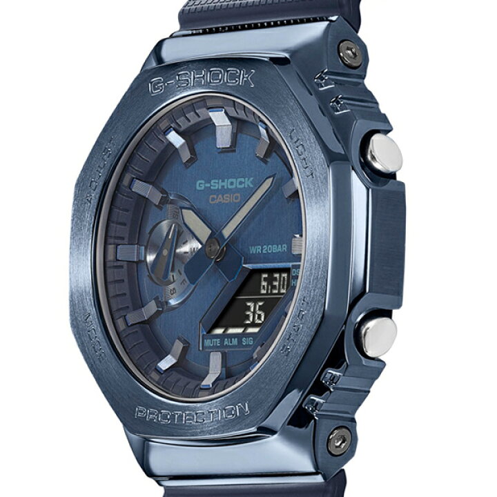 楽天市場】G-SHOCK 2100シリーズ ブルー メタルベゼル GM-2100N-2AJF  