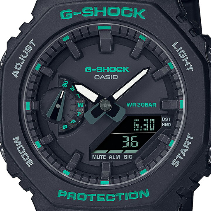 楽天市場】G-SHOCK ミッドサイズ グリーンアクセント GMA-S2100GA-1AJF 
