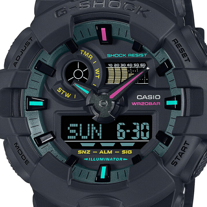 楽天市場】G-SHOCK Multi Fluorescent color 蛍光色デザイン GA-700MF  