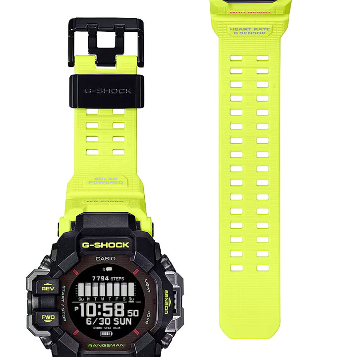 楽天市場】G-SHOCK レンジマン 心拍計 GPS機能搭載 レスキューイエロー 