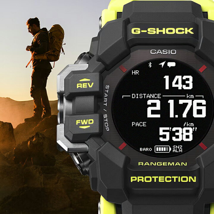 楽天市場】G-SHOCK レンジマン 心拍計 GPS機能搭載 レスキューイエロー 