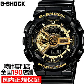 【10%OFFクーポン21日9:59まで！】G-SHOCK ブラック×ゴールドシリーズ GA-110GB-1AJF メンズ 腕時計 電池式 アナログ デジタル 反転液晶 国内正規品 カシオ