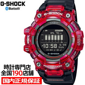 G-SHOCK ジーショック G-SQUAD ジースクワッド スケルトン GBD-100SM-4A1JF メンズ 腕時計 電池式 Bluetooth デジタル レッド 反転液晶 国内正規品