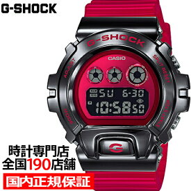 G-SHOCK メタルベゼル ブラック GM-6900B-4JF メンズ 腕時計 レッド デジタル 反転液晶 国内正規品 カシオ
