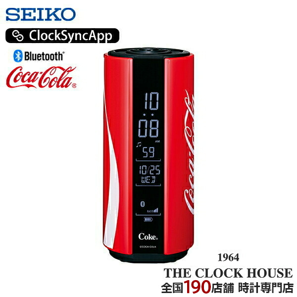セイコー マルチサウンドクロック コカ・コーラ カラー 目覚時計 置時計 レッド Bluetooth ラジオ スピーカー 防水 AC608A