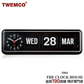 TWEMCO トゥエンコ パタパタ時計 フリップクロック パーペチュアルカレンダー 置き時計 ブラック BQ-38