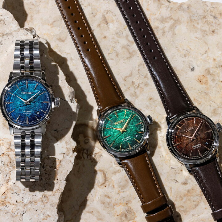 SEIKO プレザージュ カクテルタイム（ブルーグラデーション） 日付 