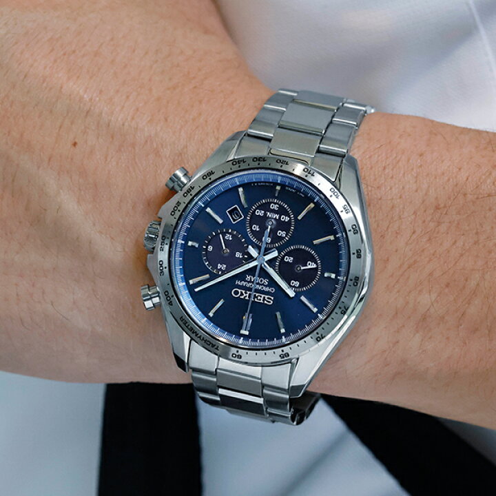 楽天市場】セイコー セレクション Sシリーズ SBPY163 メンズ 腕時計 ソーラー クロノグラフ ブルー : ザ・クロックハウス 楽天市場店
