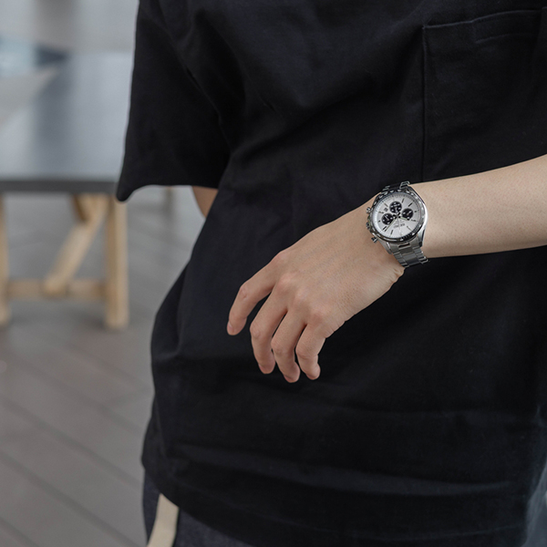 セイコー セレクション Sシリーズ SBPY165 メンズ 腕時計 ソーラー クロノグラフ ホワイト ブラック パンダ | ザ・クロックハウス  楽天市場店