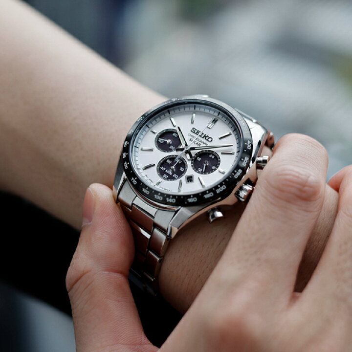 楽天市場 セイコー セレクション Sシリーズ Sbpy165 メンズ 腕時計 ソーラー クロノグラフ ホワイト ブラック パンダ ザ クロックハウス 楽天市場店
