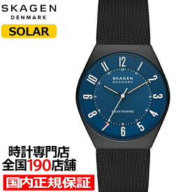 スカーゲン GRENEN グレーネン SKW6837 メンズ 腕時計 ソーラー アナログ メッシュバンド ミッドナイト 国内正規品