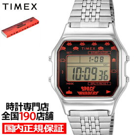 TIMEX タイメックス TIMEX 80 Space Invaders WATCH スペースインベーダー コラボ TW2V30000 メンズ 腕時計 デジタル シルバー