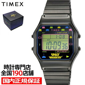 【10%OFFクーポン21日9:59まで！】TIMEX タイメックス TIMEX 80 Space Invaders WATCH スペースインベーダー コラボ 限定モデル TW2V39900 メンズ 腕時計 デジタル ブラック