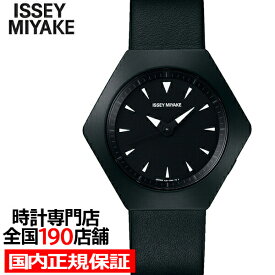 ISSEY MIYAKE ROKU NYAM004 メンズ 腕時計 クオーツ 革ベルト ブラック コンスタンティン・グルチッチ ハニカム 六角形