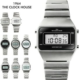 《選べる3型3色》ザ・クロックハウス タウンカジュアル メタル デジタル ユニセックス 腕時計 ブラック グレー ホワイト レトロモダン 防水 MTC700