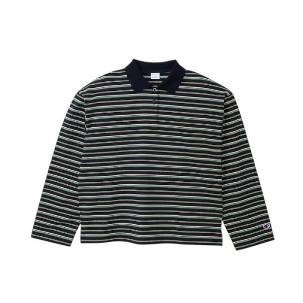 【国内正規品 / 送料無料】 CHAMPION (チャンピオン) - ロングスリーブボーダーポロシャツ CW-E401