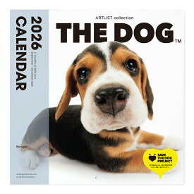 THE DOG 2026年 カレンダー 大判サイズ（ビーグル)壁掛け ブックレット式 魚眼レンズ オリジナルシール付き 動物 いぬ イヌ 犬 壁掛 【THE DOG公式ストア】