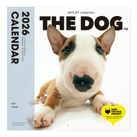 THE DOG 2026年 カレンダー 大判サイズ（ブルテリア)壁掛け ブックレット式 魚眼レンズ オリジナルシール付き 動物 いぬ イヌ 犬 壁掛 【THE DOG公式ストア】