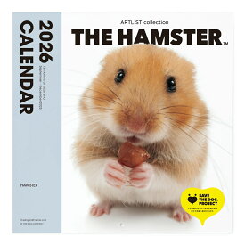 THE HAMSTER 2026年 カレンダー 大判サイズ壁掛け ブックレット式 魚眼レンズ オリジナルシール付き 動物 ハムスター 壁掛 【THE DOG公式ストア】