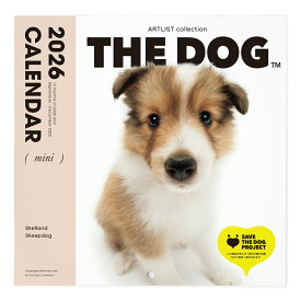 THE DOG 2026年 カレンダー ミニサイズ（シェットランド・シープドッグ)壁掛け ブックレット式 魚眼レンズ オリジナルシール付き 動物 いぬ イヌ 犬 壁掛【THE DOG公式ストア】