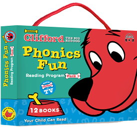 送料無料！音声アプリ版【クリフォード フォニックス 1 (本12冊 + 音声アプリStoryplus + 日本語ガイド)】Clifford Phonics Fun Pack 1 子ども英語 英単語 重要単語 Scholastic スカラスティック 赤い子犬