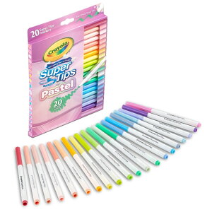 !IN Crayola ypXeJ[ }[J[ ŗƂ }[J[y 20F Crayola Super Tips Pastelz 587516 Ki
