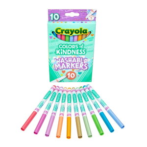 クレヨラ Crayola 【ひとことメッセージウォッシャブルマーカー カラー オブ カインドネス マーカーペン 10色 水で落とせる】 587807 正規品