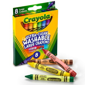 N Crayola yG łƂ郉[WN 8F Ultra Clean Washable Large Crayonsz 523280 Ki