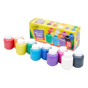N Crayola yG łƂLbYG̋ 10FZbg (NVbNJ[) Washable Kid's Paint 10 Classic Colorsz 541205 Ki