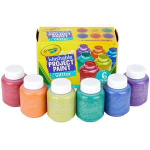 N Crayola yG łƂLbYG̋ 6FZbg (炫) Washable Kid's Paint 6 Glitter Colorsz 542400 Ki